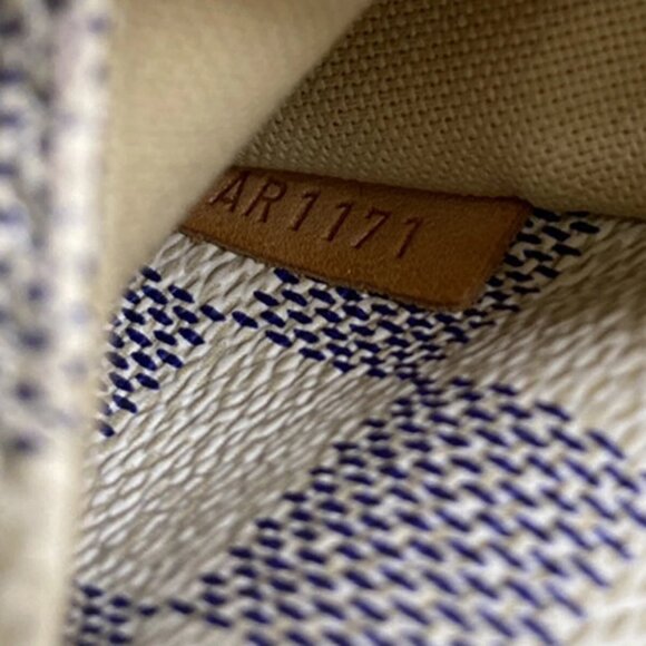 LOUIS VUITTON Totally PM Shoulder Bag Damier Azur Leather White - Picture 10 of 16